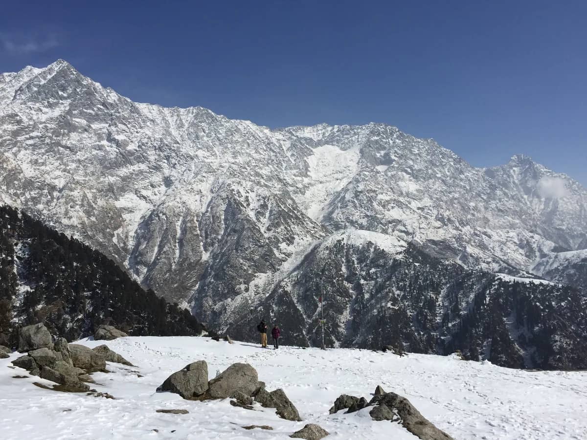 Triund trek: Hanuman ji ka Tibba of Dhauladhar Range from Triund